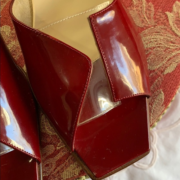 KATE SPADE SLIDES CRANBERRY RED PATENT 7B FLATS - Picture 3 of 8